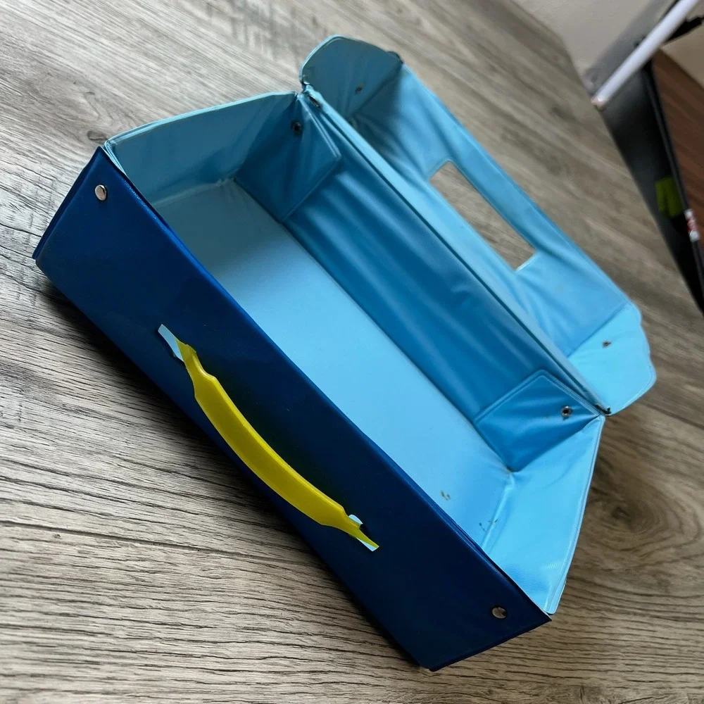 Matchbox Carry Case Kids OS Blue 1976 Vintage 24‎ Model Vinyl Storage Box Lesney